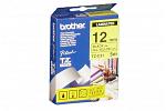 Brother TZC31 Laminated Blue on Flu. Yellow Tape - 12mm x 5m (Genuine)