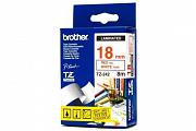 Brother PT-9500PC Laminated Red on White Tape - 18mm x 8m (Genuine)