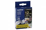 Brother PT-9500PC Laminated Gold on Black Tape - 12mm x 8m (Genuine)