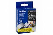 Brother PT-9500PC Laminated White on Black Tape - 24mm x 8m (Genuine)