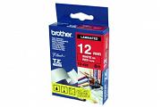 Brother PT-9500PC Laminated White on Red Tape - 12mm x 8m (Genuine)