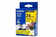 Brother PT-9500PC Laminated Black on Yellow Tape - 24mm x 8m (Genuine)