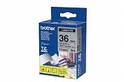 Brother PT-9500PC Laminated Black on Matt Silver - 36mm x 8m (Genuine)