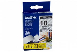 Brother PT-9500PC Laminated Black on Clear Tape - 18mm x 8m (Genuine)